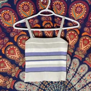 Ribbed crop tank top